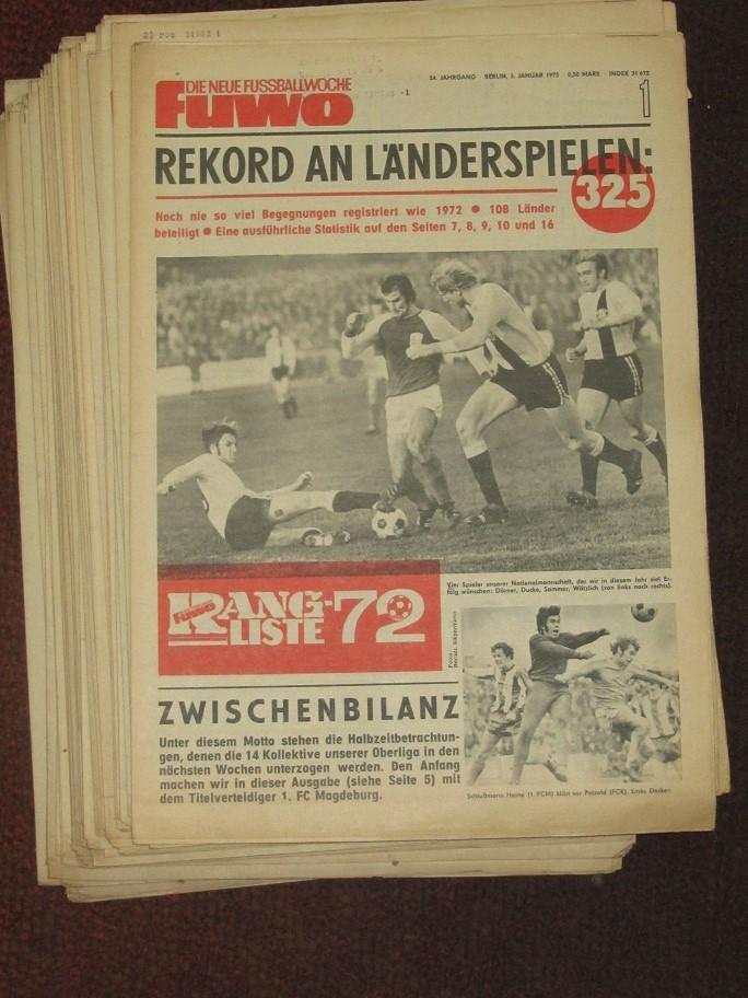 комплект еженедельника Фуво ди нейе Фусбальвохе Германия за 1973 год