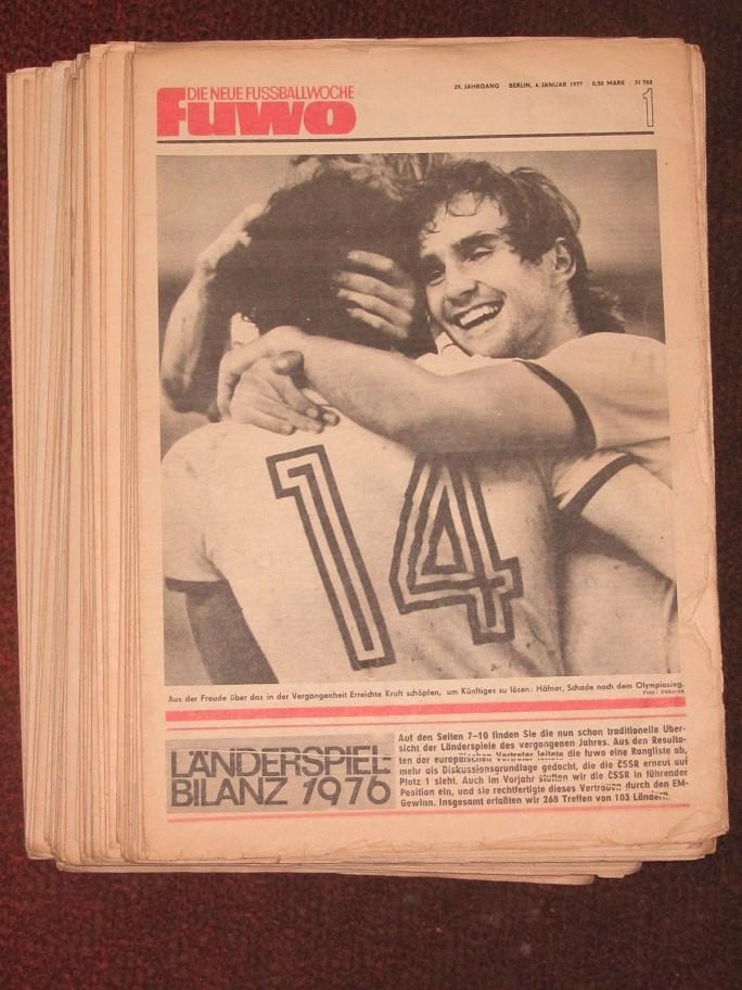 комплект еженедельника Фуво ди нейе Фусбальвохе Германия за 1977 год