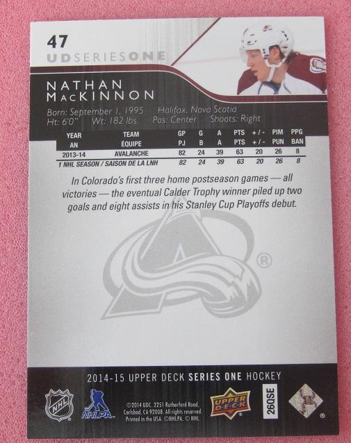 НХЛ Натан Маккиннон Колорадо Эвеланш № 47 1