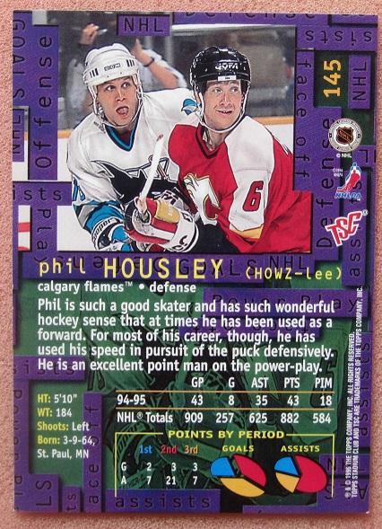 НХЛ Фил Хаусли Калгари Флэймз № 145 1