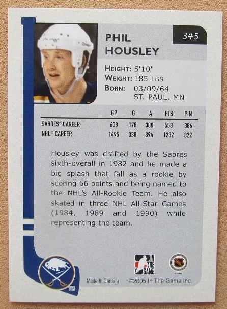 НХЛ Фил Хаусли Баффало Сейбрз № 345 1