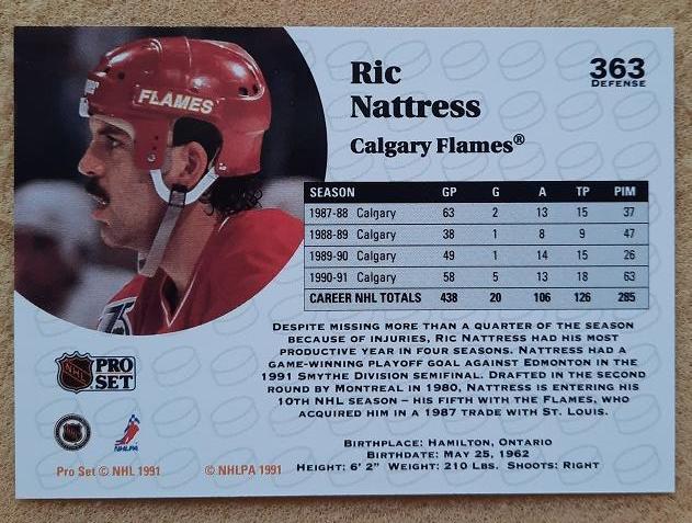 НХЛ Рик Неттресс Калгари Флэймз № 363 1