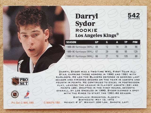 НХЛ Дэррил Сидор Лос-Анжелес Кингз № 542 1
