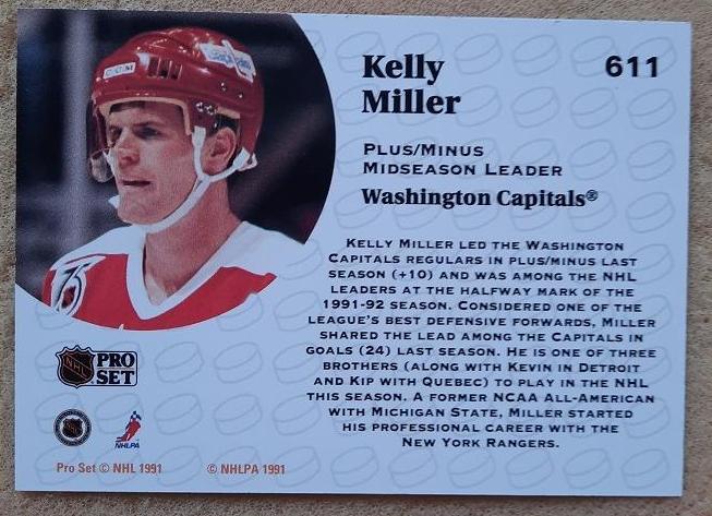 НХЛ Келли Миллер Вашингтон Кэпиталз № 611 1