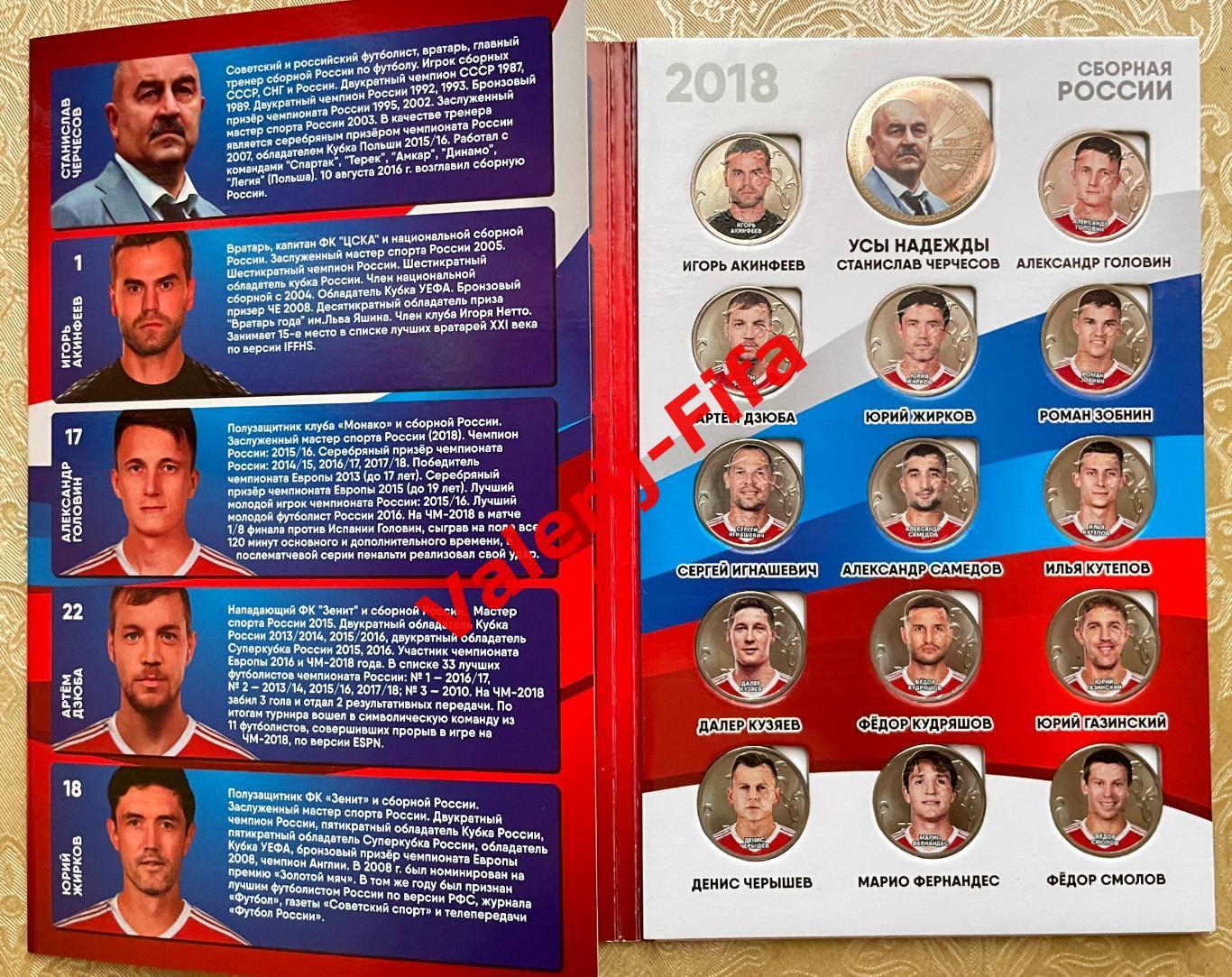 Альбом монет Сборная России Чм Fifa 2018 1