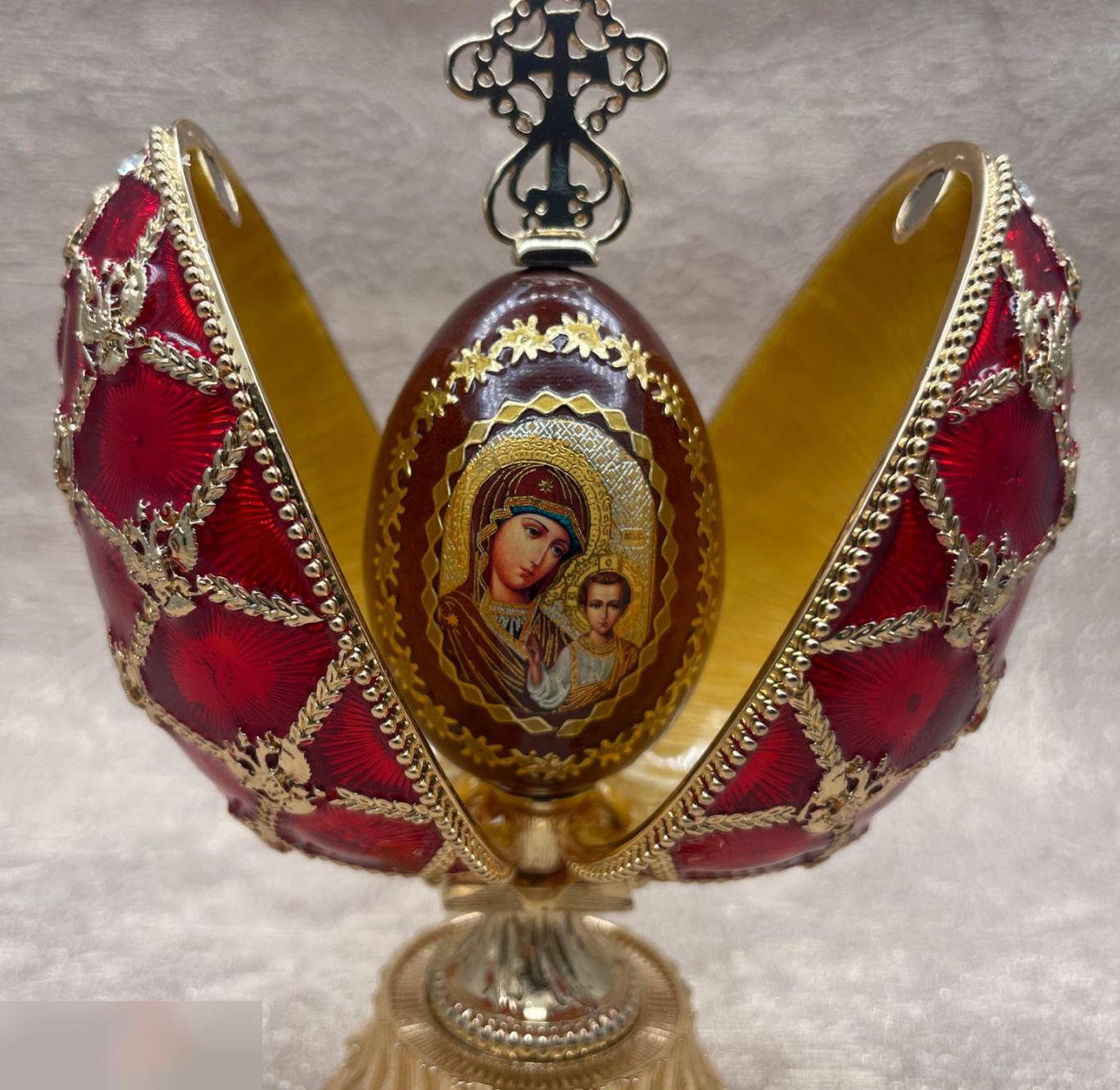 Яйцо Фаберже Казанская икона Пресвятой Богородицы