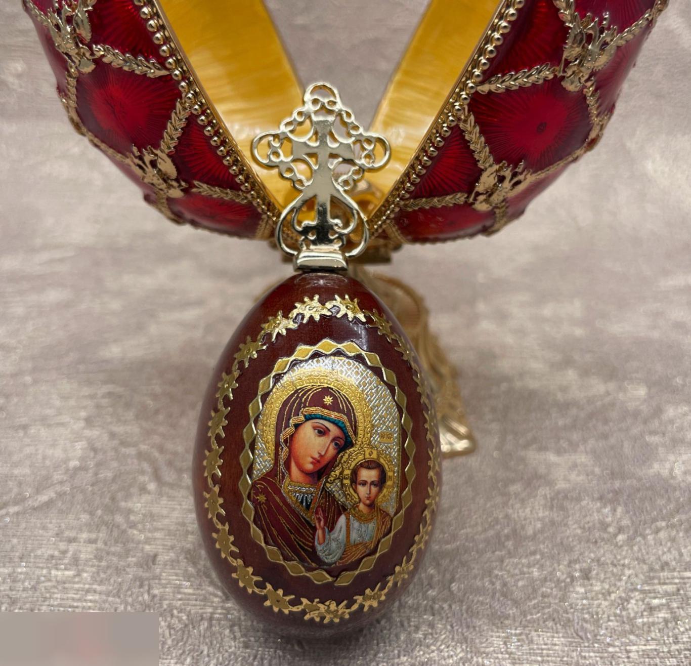 Яйцо Фаберже Казанская икона Пресвятой Богородицы 2