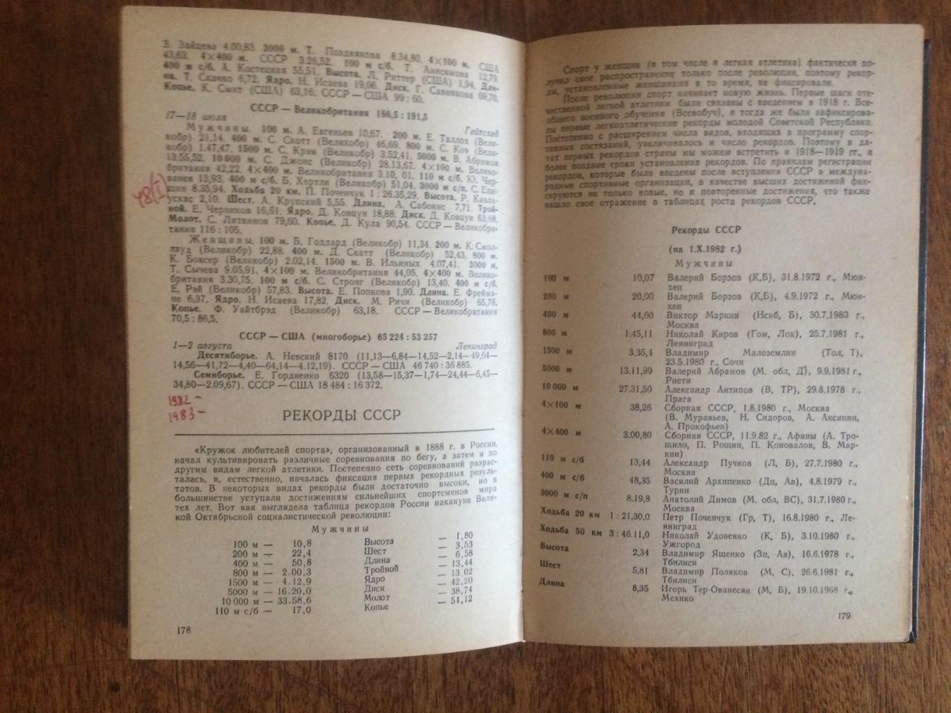 Справочник Легкая атлетика ФИС 1983 2