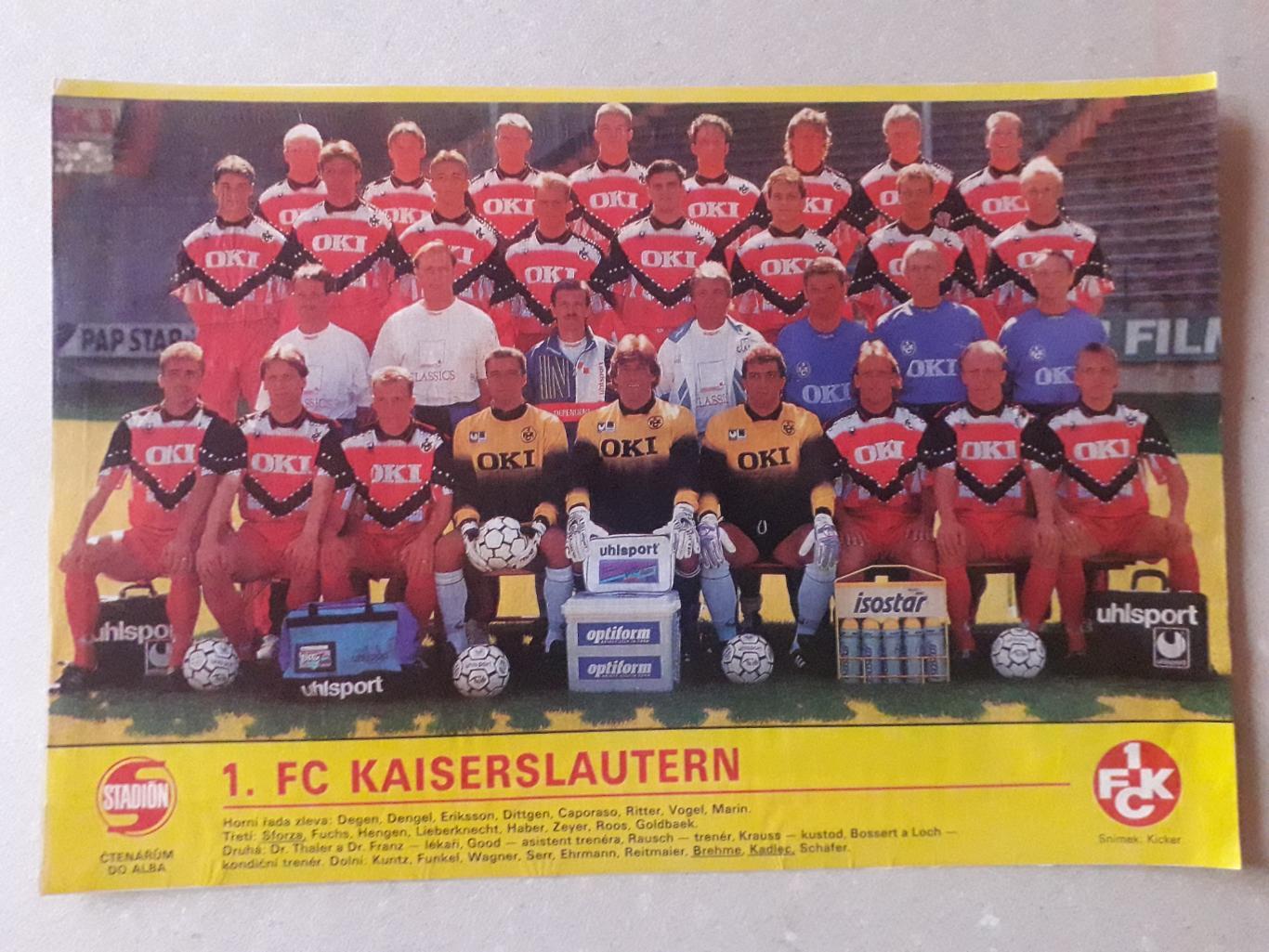 Плакат из журнала Stadion- Kaiserslautern