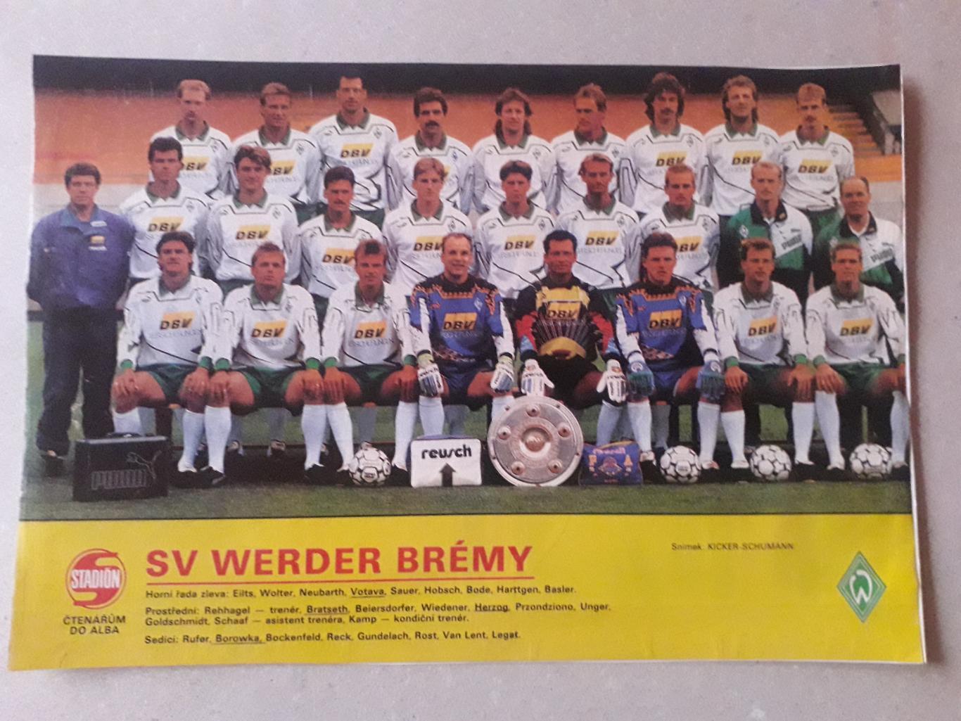 Плакат из журнала Stadion- Bremen