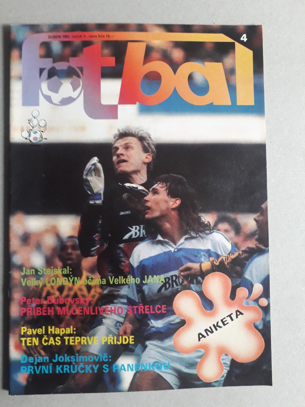 Fotbal sport 4/1992