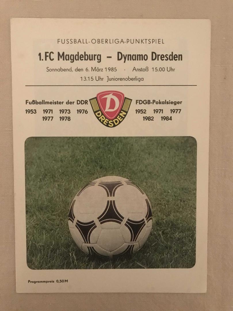 Динамо Дрезден 1.ФК Магдебург Оберлига ГДР 1984/85