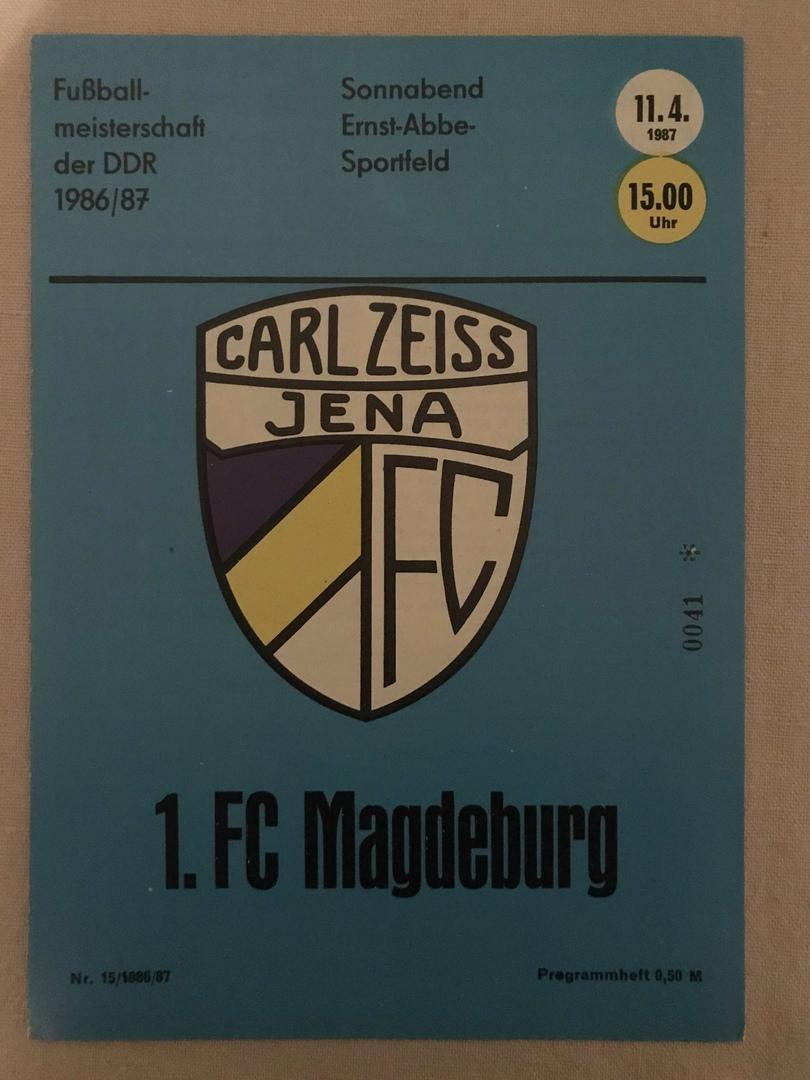 ФК Карл Цейсс Йена 1.ФК Магдебург Оберлига ГДР 1986/87