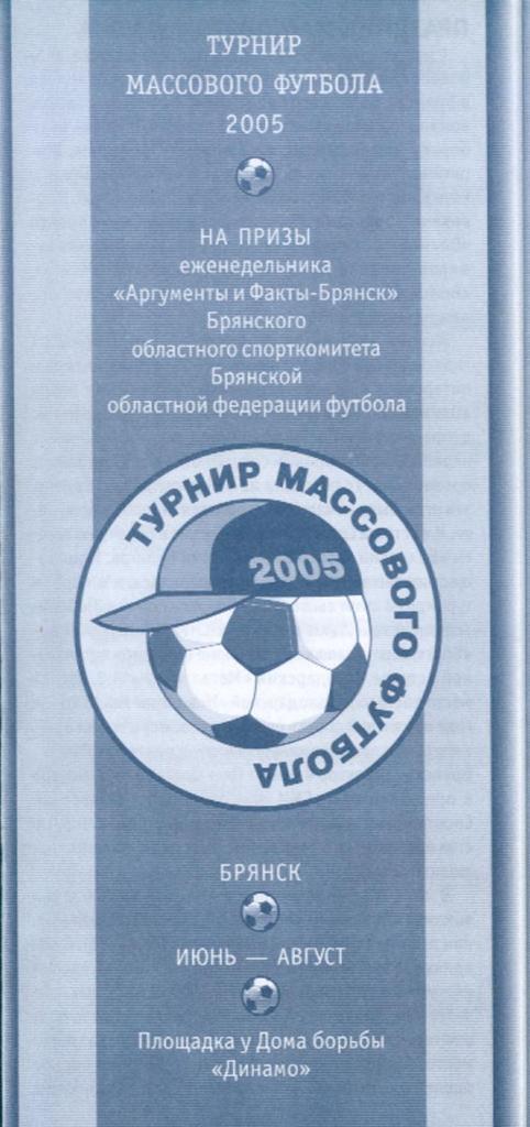 Турнир массового футбола - 2005 г. Брянск