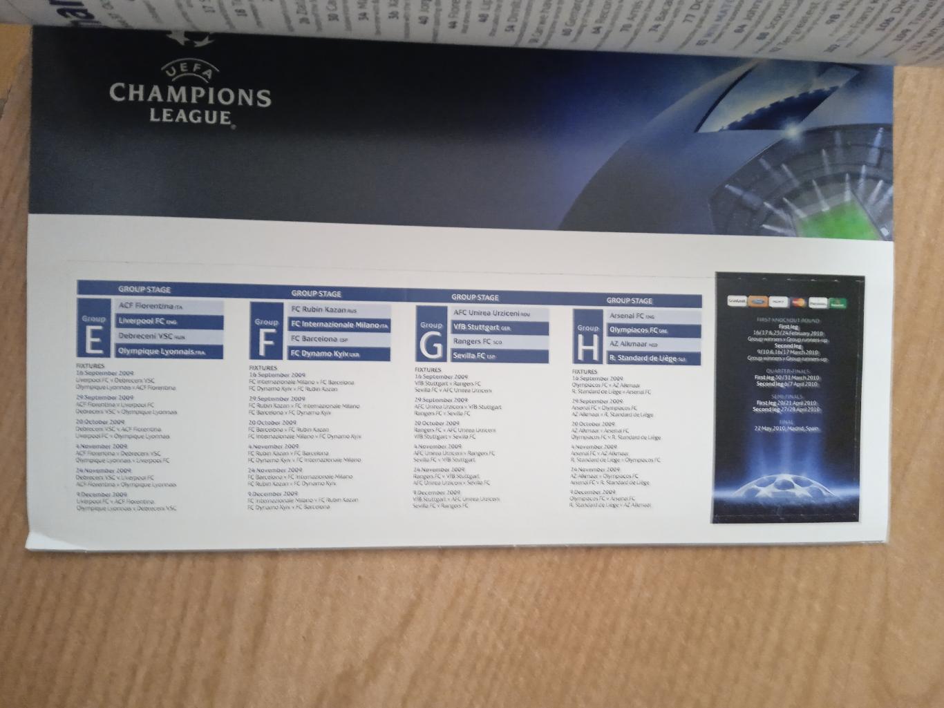 УЕФА.Лига чемпионов-2009(N-37,октябрь- ноябрь)Champions.. 1