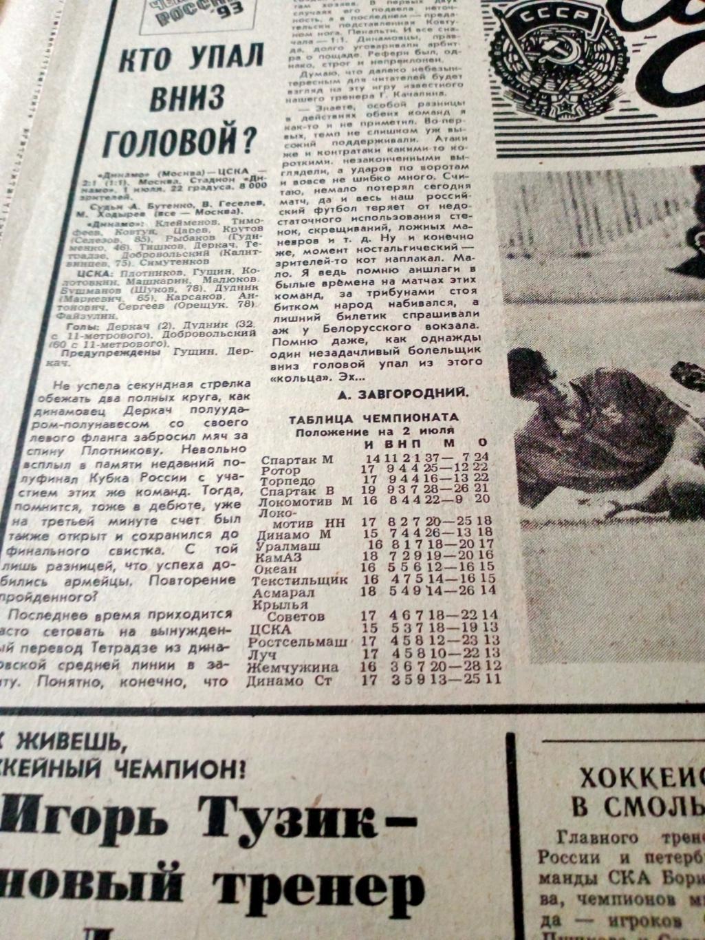 Кубок кубков. Советский спорт. 1993 год. 8 апреля