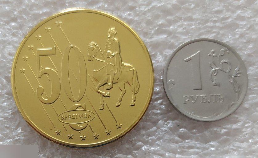 Монета, Жетон, Евро, Европа, Ватикан, Пробные Евро, 2013 год, 50 Евро Центов, Лот № 3
