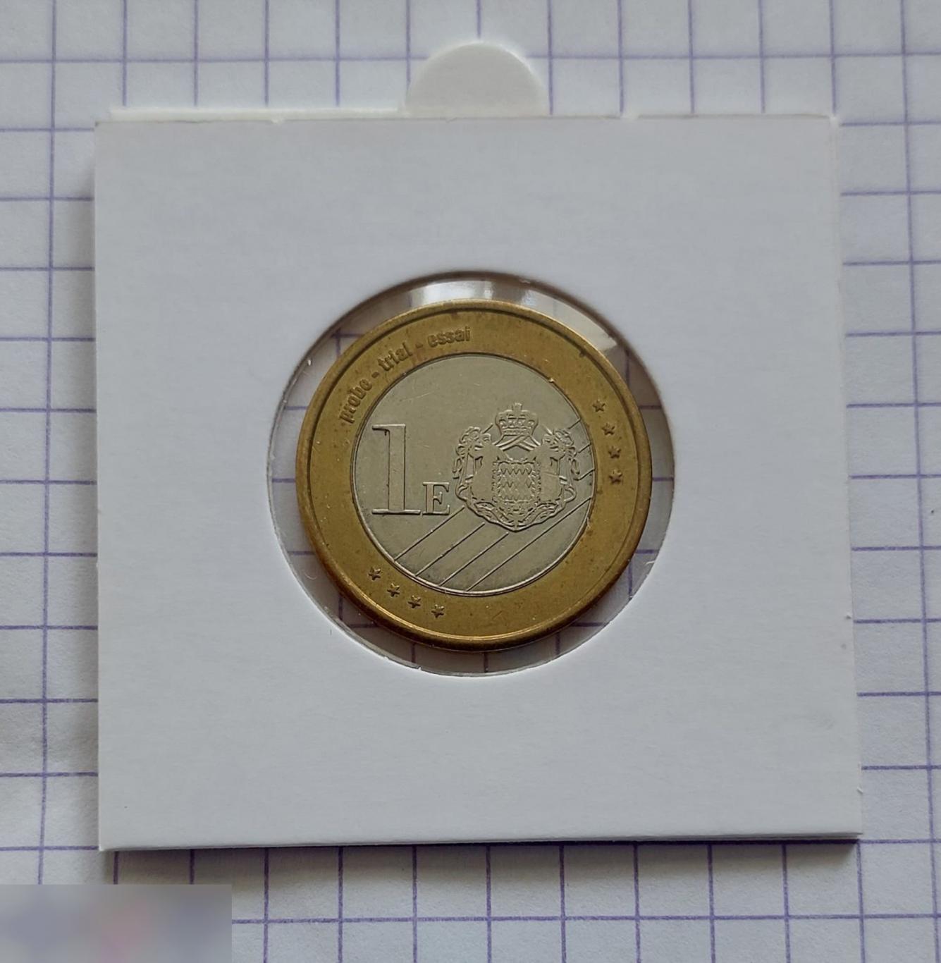 Жетон, Пробные Евро, Евро, Монако, 1 Евро, 2006 год, Альбер II, Принц, Лот № 114 2