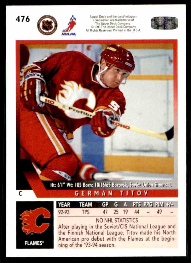Хоккей Карточка 1993-94 Upper Deck Hockey Series 2 № 476 1