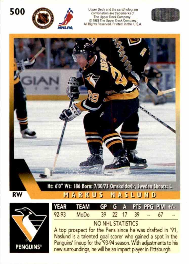 Хоккей Карточка 1993-94 Upper Deck Hockey Series 2 № 500 1