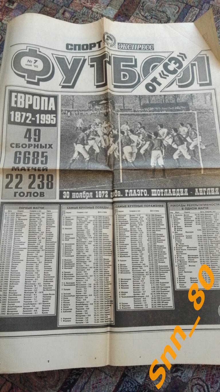 Спорт-Экспресс ФУТБОЛ 1995 №7