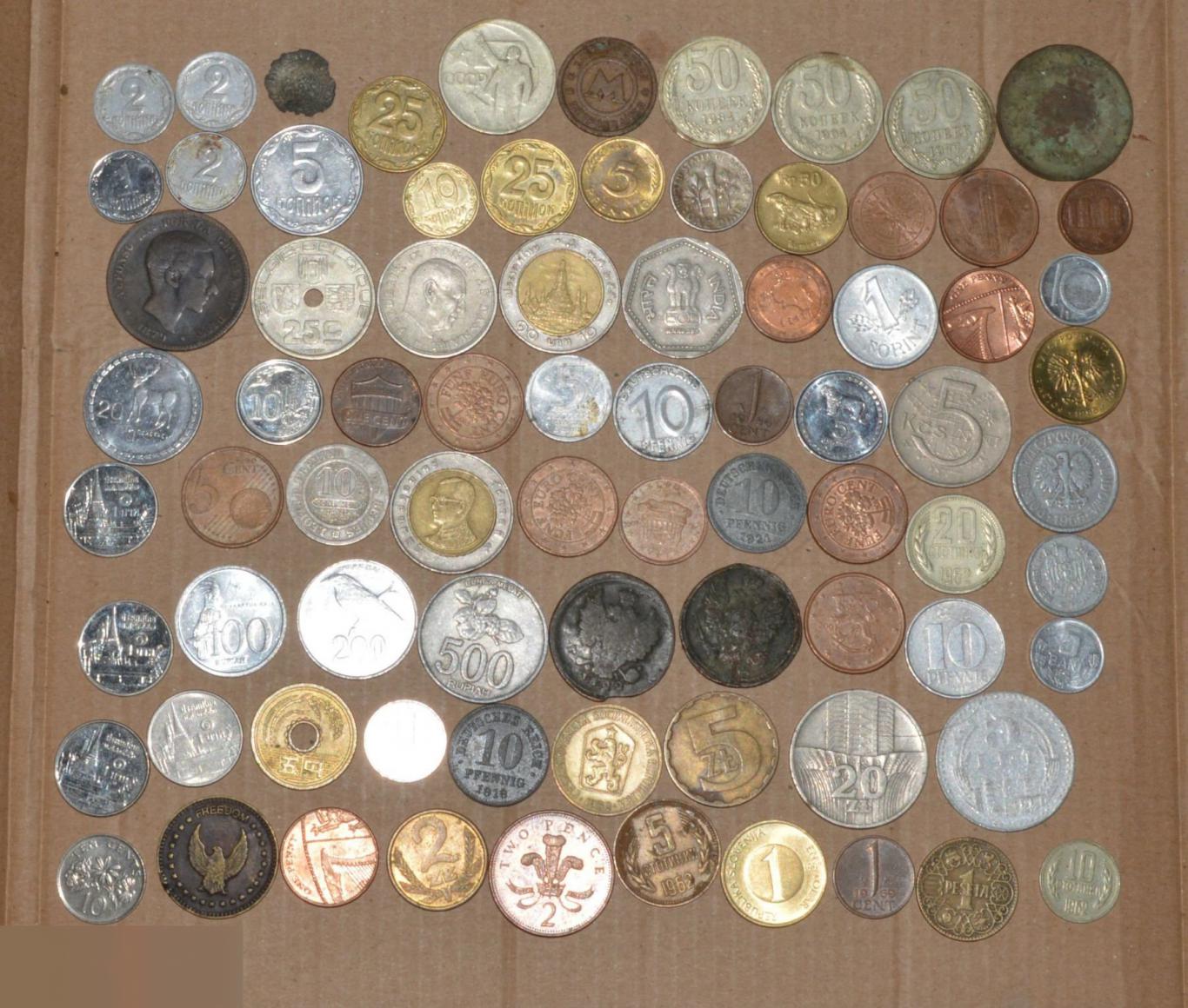 монеты разных стран 80 шт