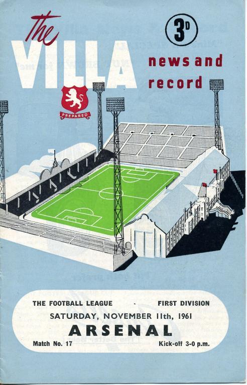 Астон Вилла - Арсенал 11.11.1961