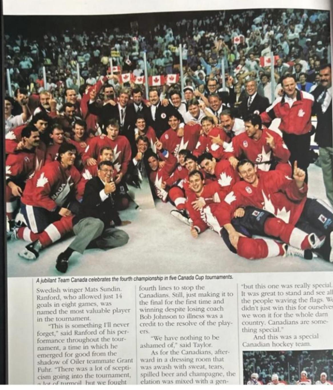 Хоккей. Программа- Кубок Канады 91 7