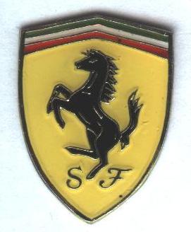 автомобиль Феррари, Ф-1, №2, тяжелый металл / Ferrari F-1 car pin badge