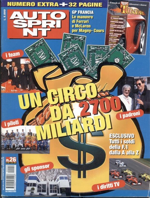 Формула-1, автогонки, Автоспринт №26-2000 / Autosprint Formula-1 Italy magazine