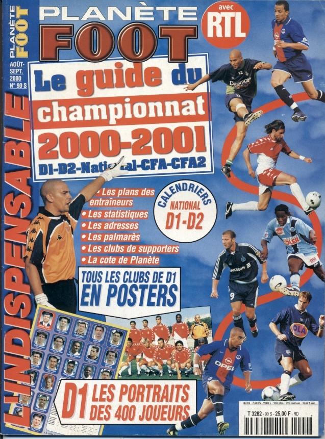 Франция, чемпионат 2000-01, спецвыпуск Планет Фут / Planete Foot guide France