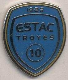 футбольный клуб Труа (Франция) ЭМАЛЬ / Troyes ESTAC, France football pin badge