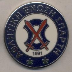 футбол.клуб Спарта (Греция), ЭМАЛЬ / Sparta FC, Greece football enamel pin badge