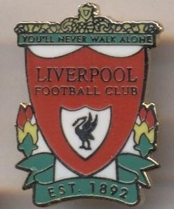 футбольный клуб Ливерпуль (Англия)3 ЭМАЛЬ / Liverpool FC, England football badge