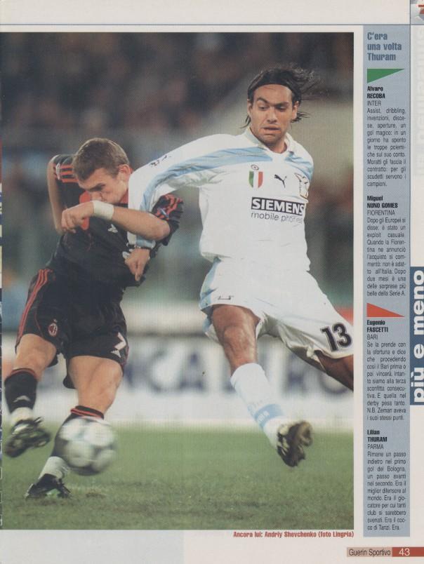 футбол - Італія чемпіонат 2000-2001, колекція Guerin Sportivo Italy championship