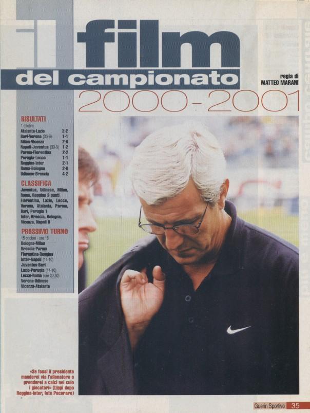 футбол - Італія чемпіонат 2000-2001, колекція Guerin Sportivo Italy championship 1