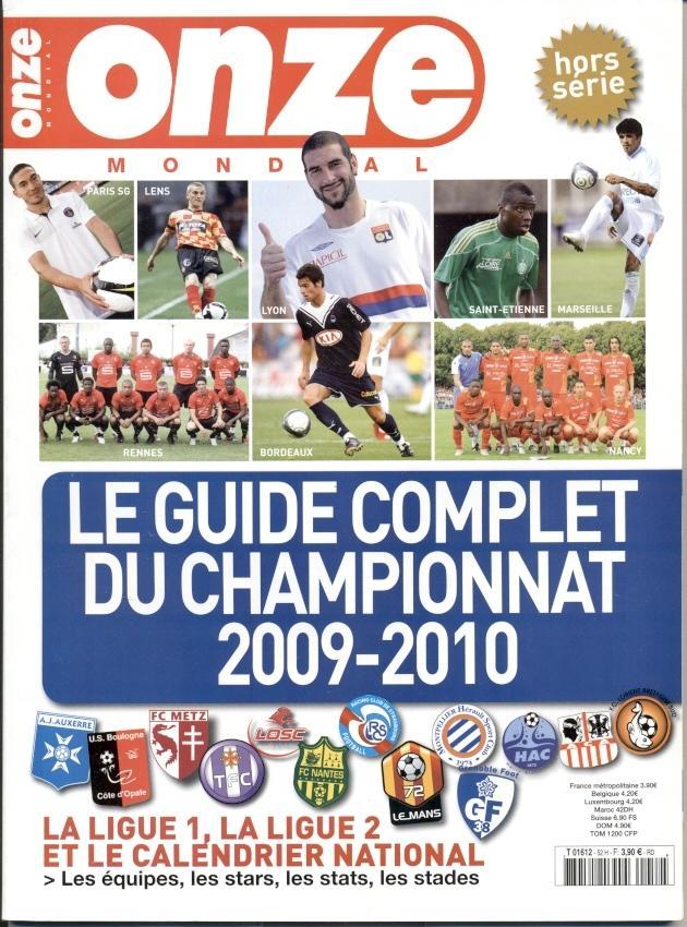 Франція,чемп-т 2009-10,спецвидання Онз/Onze Mondial France football season guide