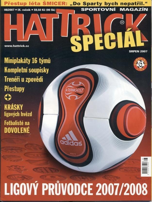 Футбол,Чехія Чемп-т 2007-08 спецвид.Хеттрик/Hattrick Czech football league guide