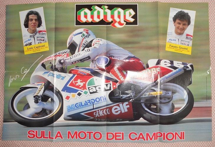 постер А1 мото Капіроссі+Грезіні Італія/Capirossi,Italy motorcycle racing poster