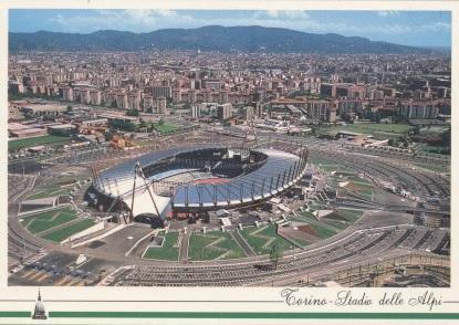 пошт.картка стадіон Турин (Італія)5 /Stadio d.Alpi,Torino,Italy stadium postcard