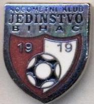 футбол.клуб Єдінство Біхач (Боснія) ЕМАЛЬ /Jedinstvo Bihac,Bosnia football badge