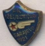 футбол.клуб Желєзнічар (Боснія важмет/Zeljeznicar Sarajevo,Bosnia football badge