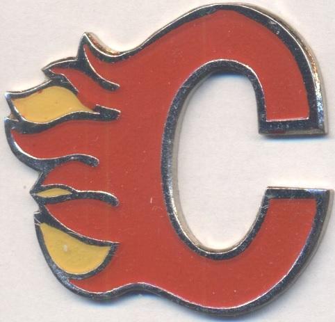 хокей.клуб Калгарі Флеймс (Канада-НХЛ) важмет БІЛЬШИЙ / Calgary Flames, NHL pin