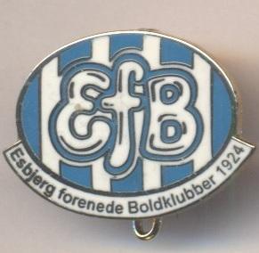футбольний клуб Есб'єрг (Данія)3 ЕМАЛЬ /Esbjerg fB,Denmark football enamel badge