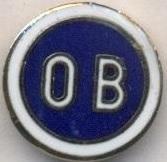 футбол.клуб ОБ Оденсе (Данія1 офіц.ЕМАЛЬ/OB Odense,Denmark football enamel badge