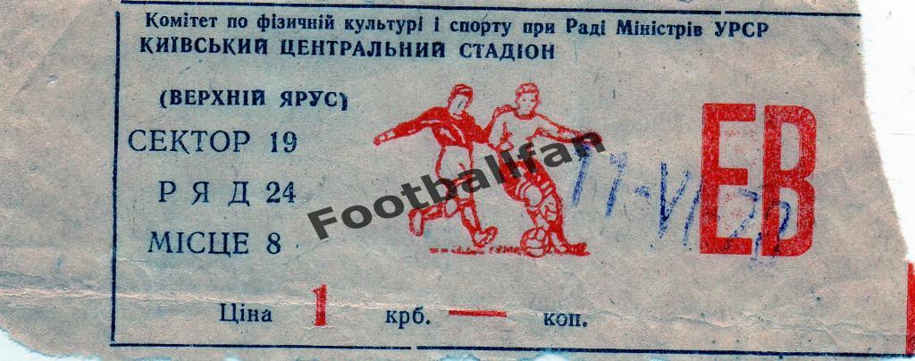Динамо Киев - Днепр Днепропетровск 11.06.1978
