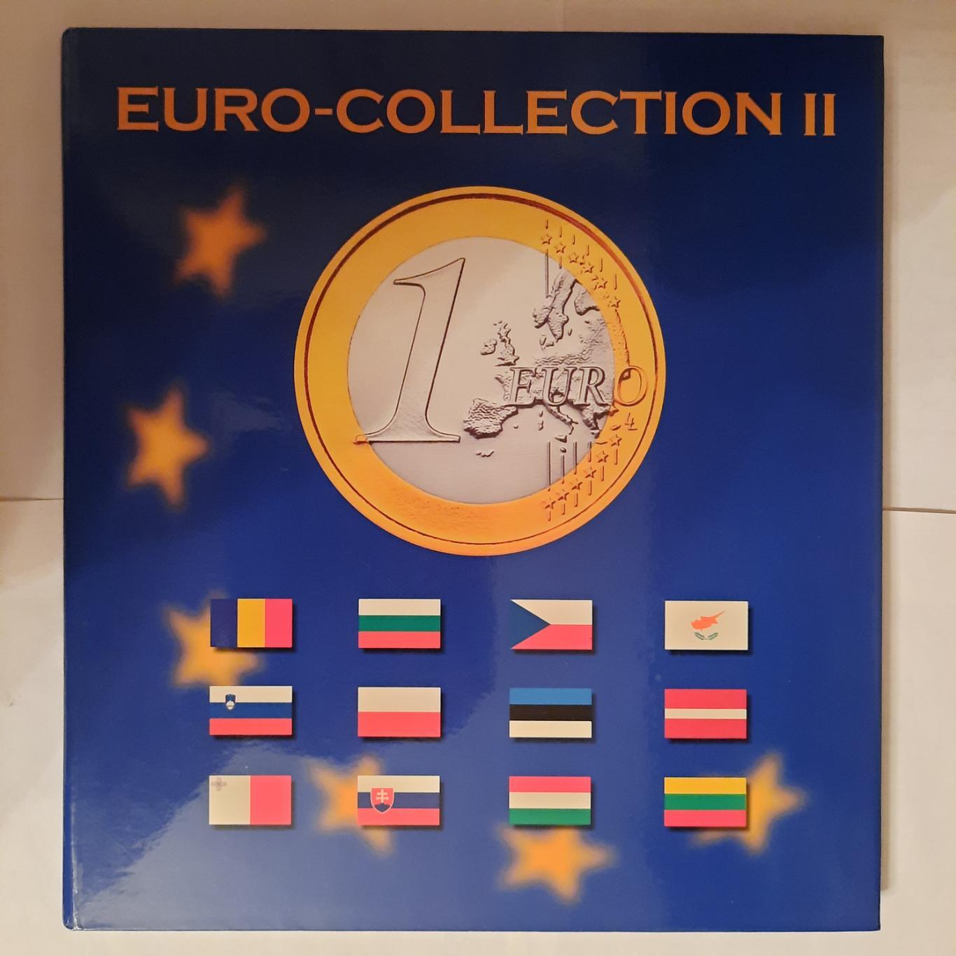 Лот по монетам евро. 2 частично заполненных альбома (114 монет) 3
