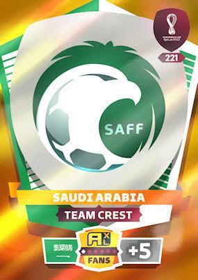 Футбол Карточка ЧМ Катар/Qatar 2022 №221 Командный герб Саудовская Аравия/Arabia