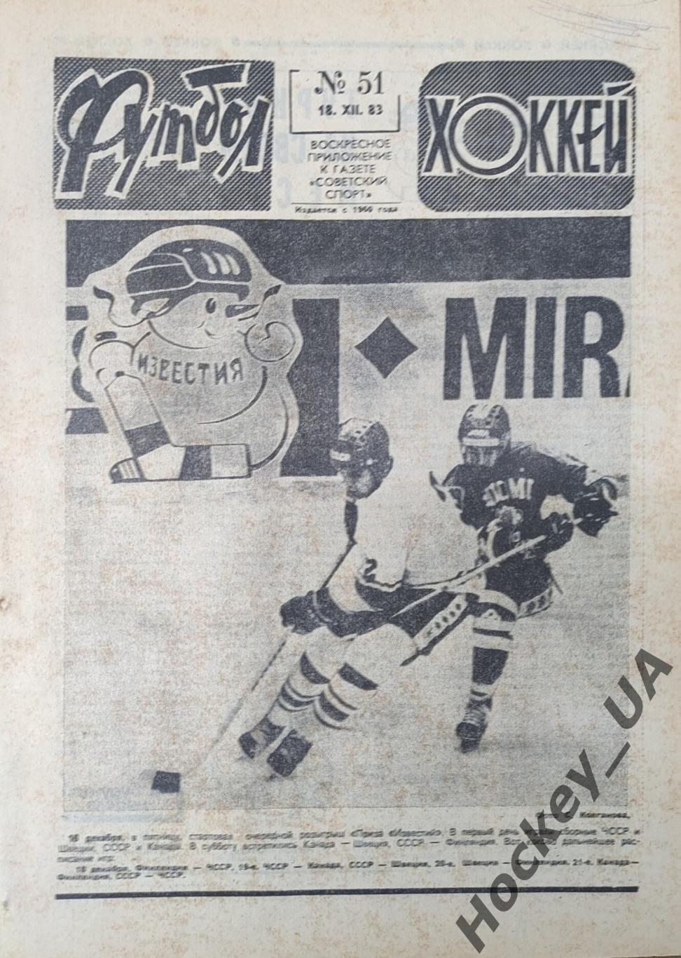 Футбол-Хоккей №51 от 18.12.1983