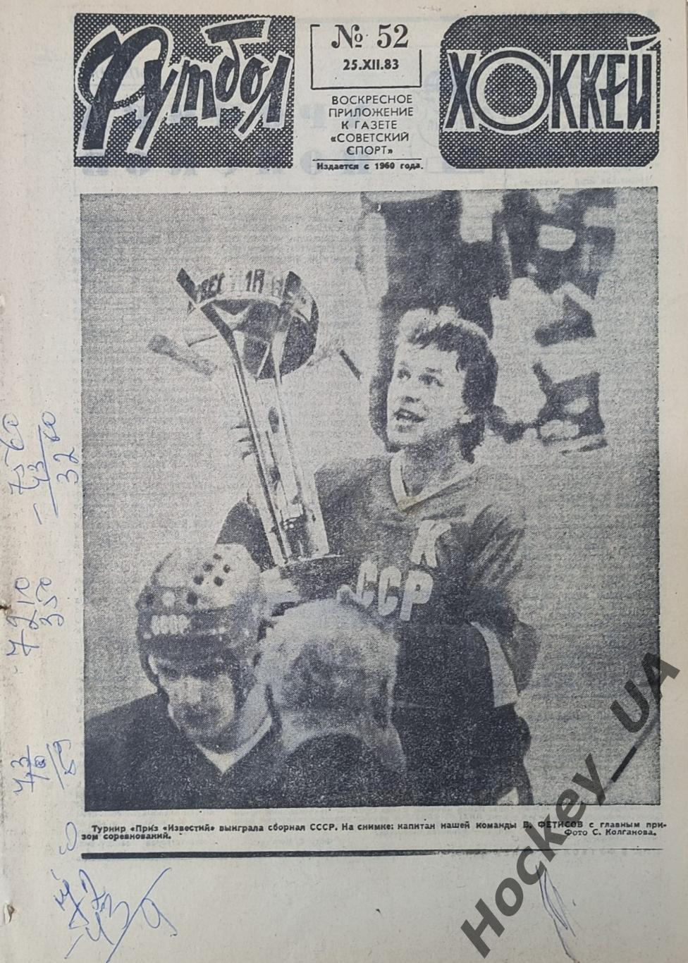 Футбол-Хоккей №52 от 25.12.1983